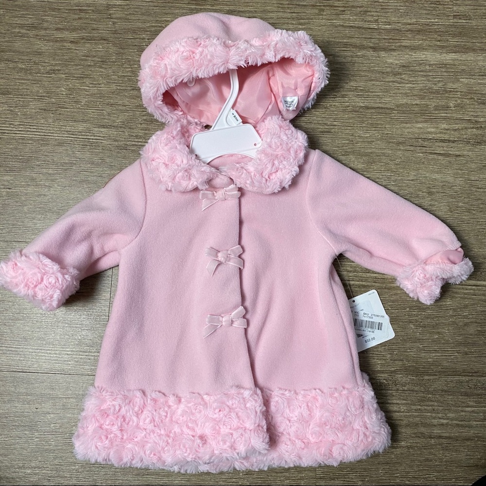Starting Out Baby Girls Floral Fleece Coat